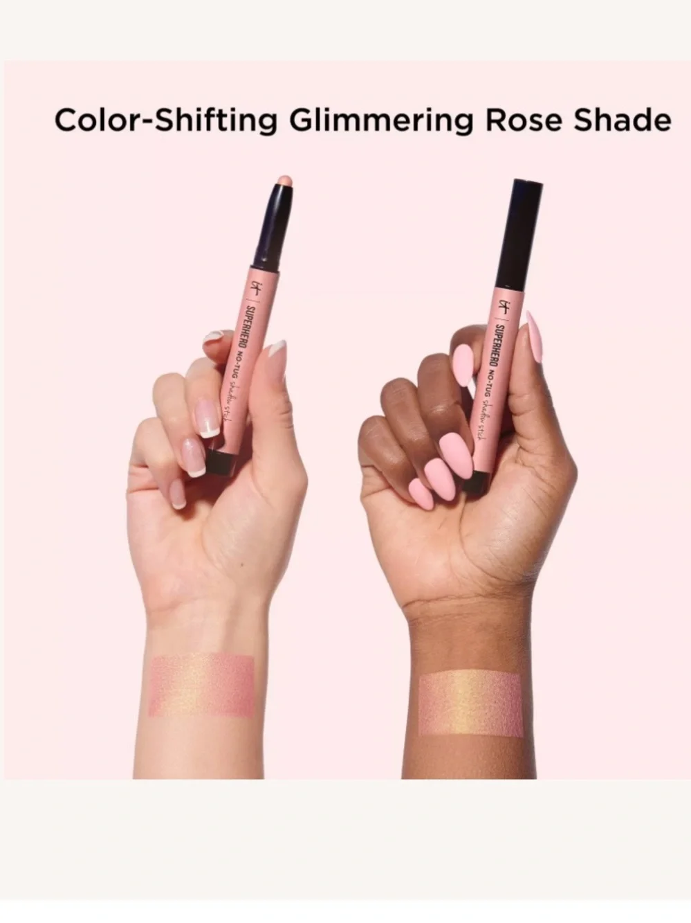 it cosmetics Superhero No-Tug Shadow Stick – Glimmering rose